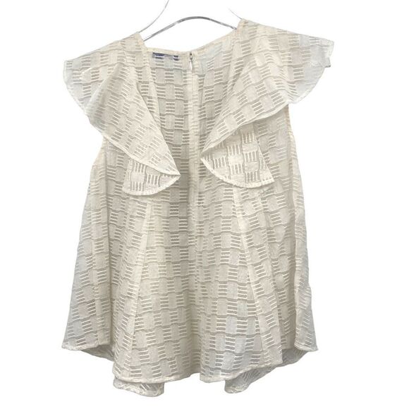 Rebecca Minkoff Semi Sheer Ivory Top Size XS - Picture 3 of 8
